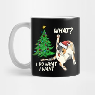 What Cat I Do What I Want Christmas Tree Mug